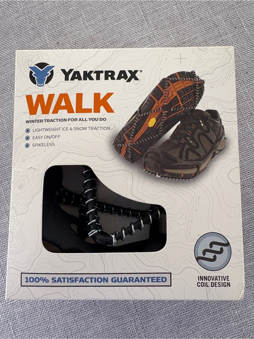 Yaktrax Walk Women’s Winter Traction - Black and Orange Size S or Size 6.5-10